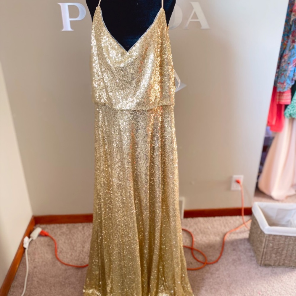 Sequin gold gown